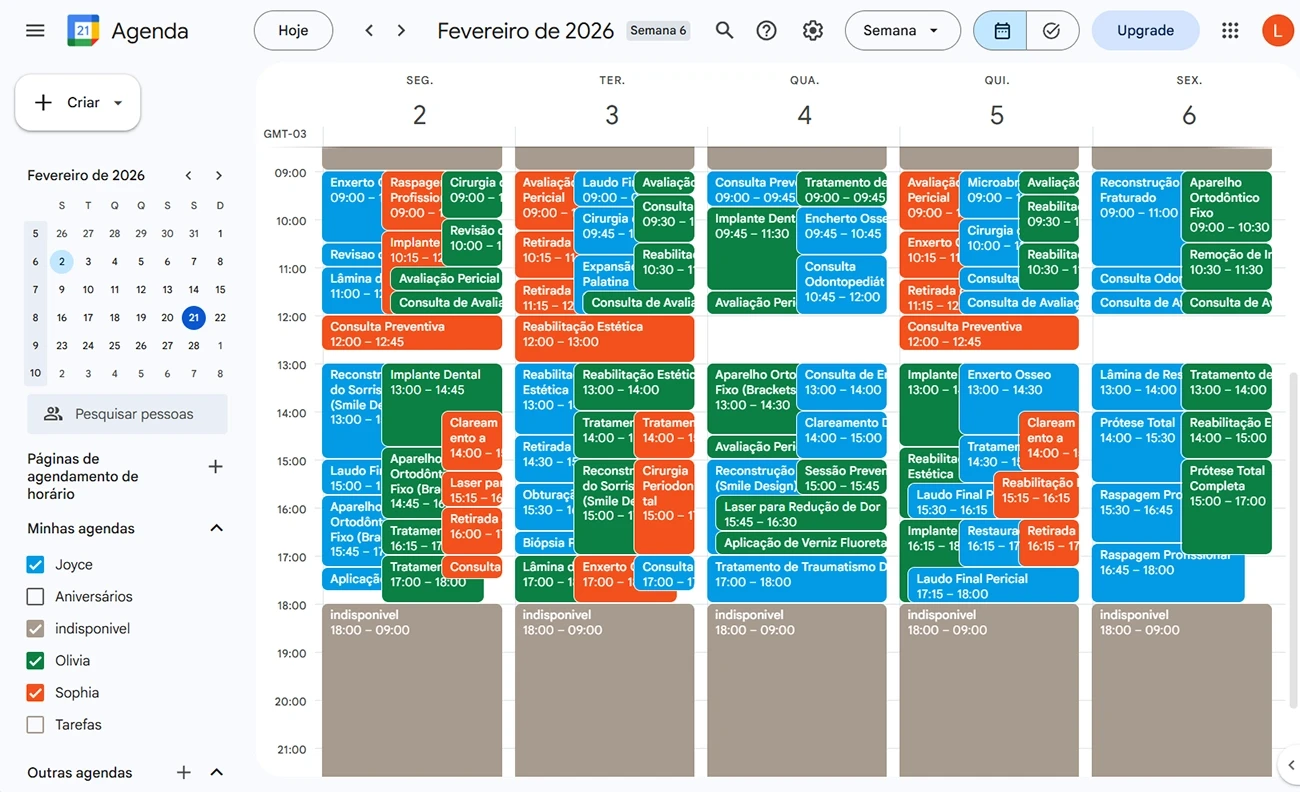 Fundo calendário de escritório jurídico
